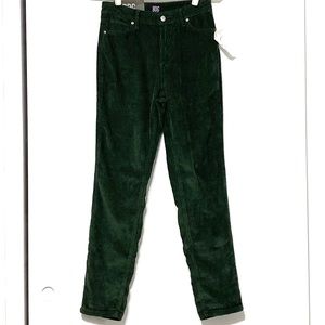 BDG Green Corduroy Mom High-rise